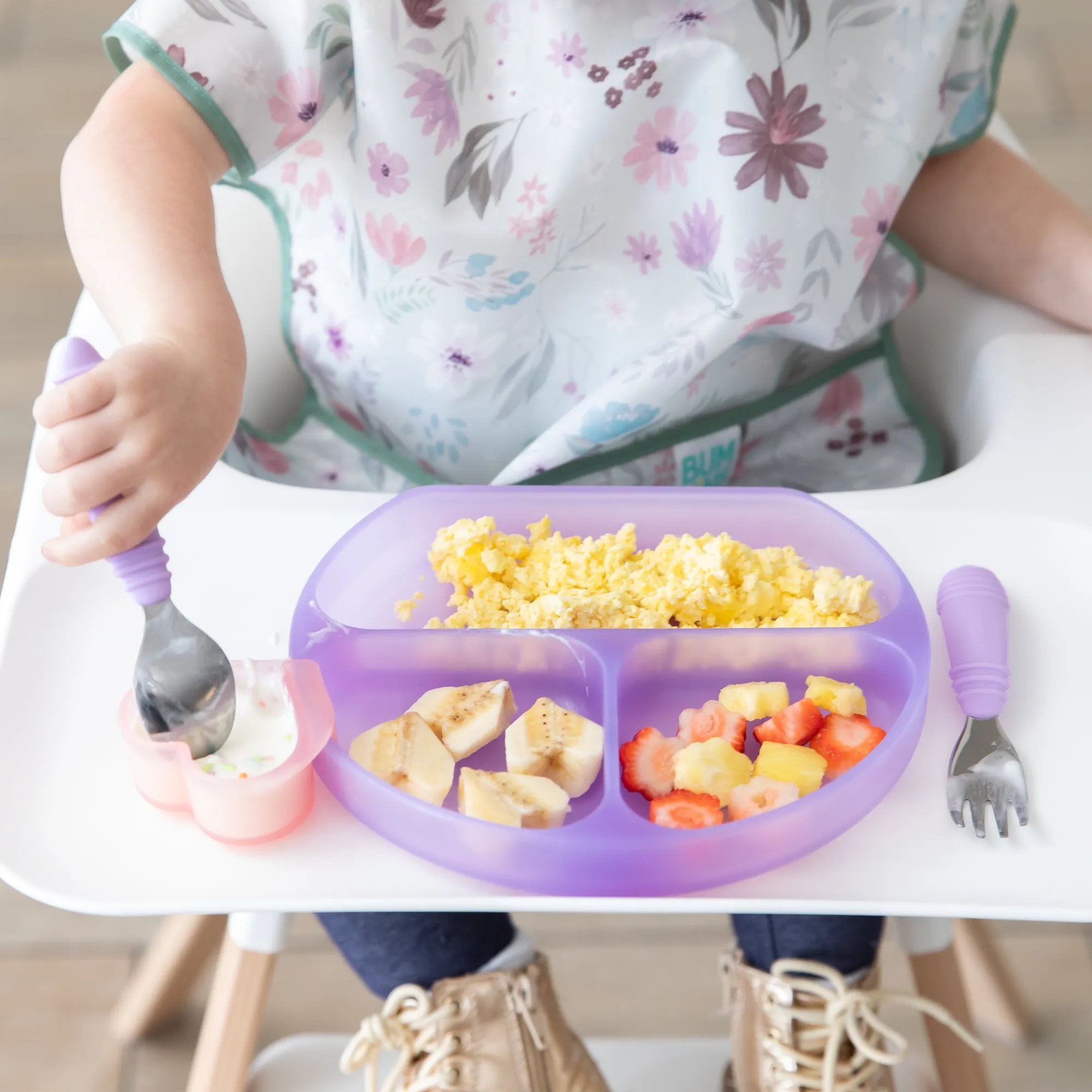 Silicone Grip Dish: Purple Jelly