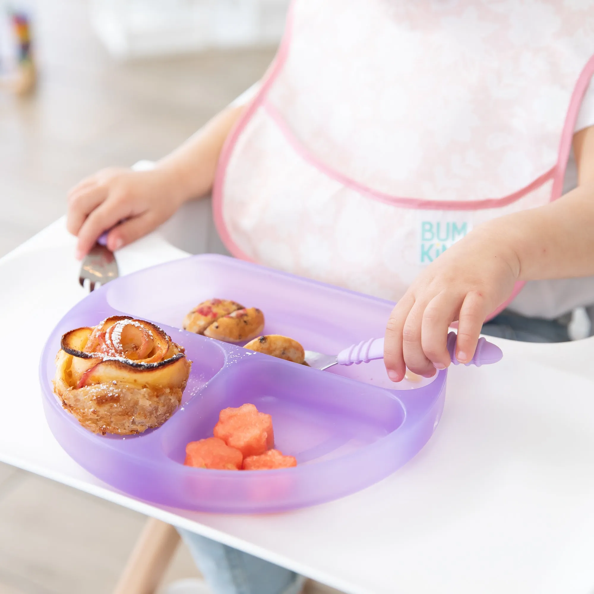 Silicone Grip Dish: Purple Jelly