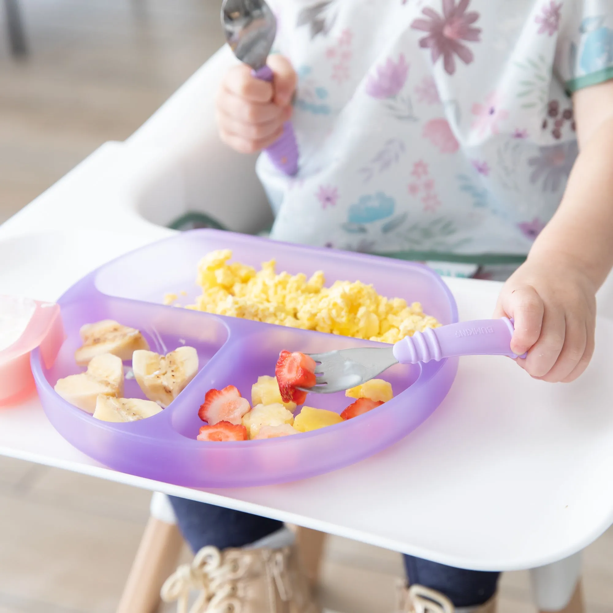 Silicone Grip Dish: Purple Jelly