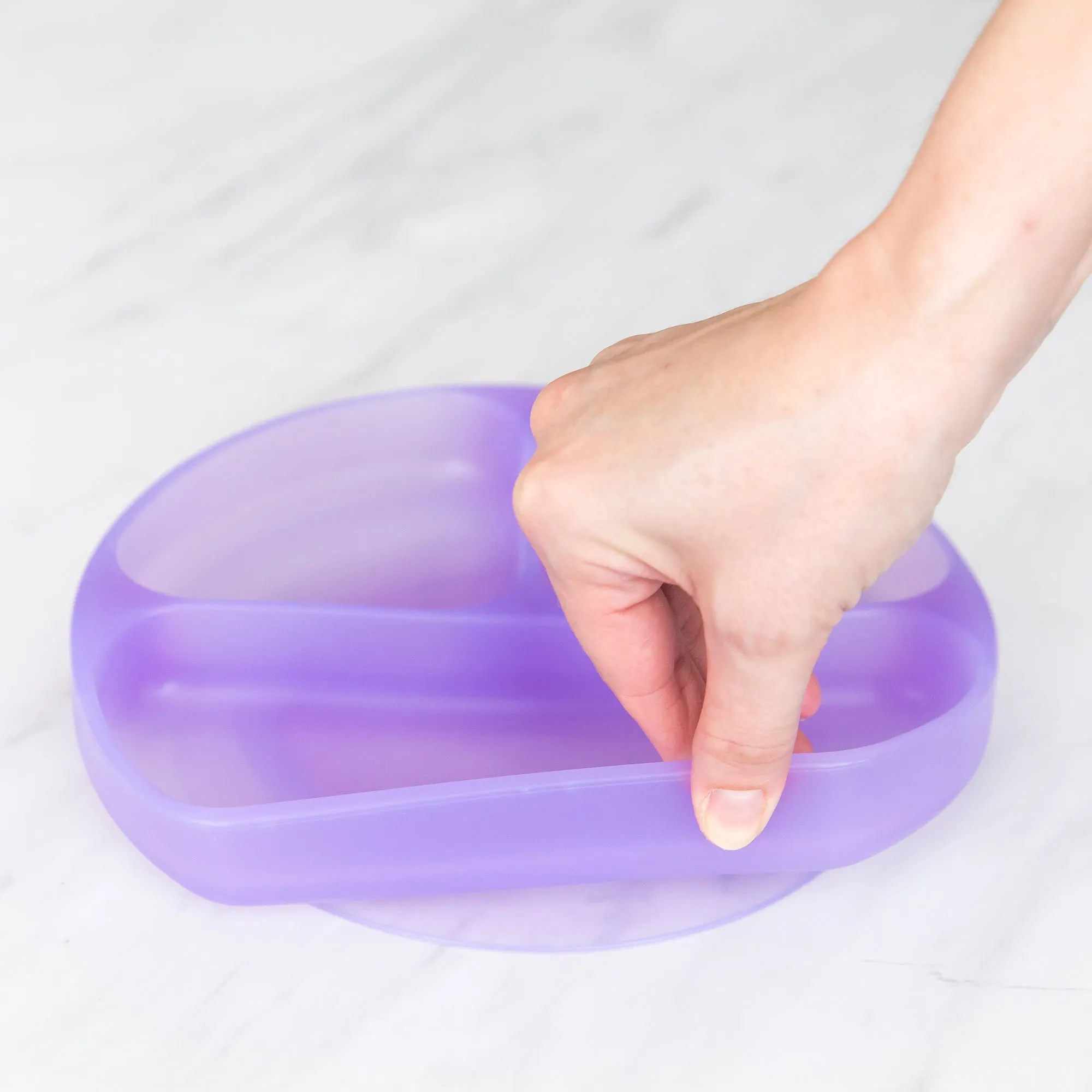 Silicone Grip Dish: Purple Jelly