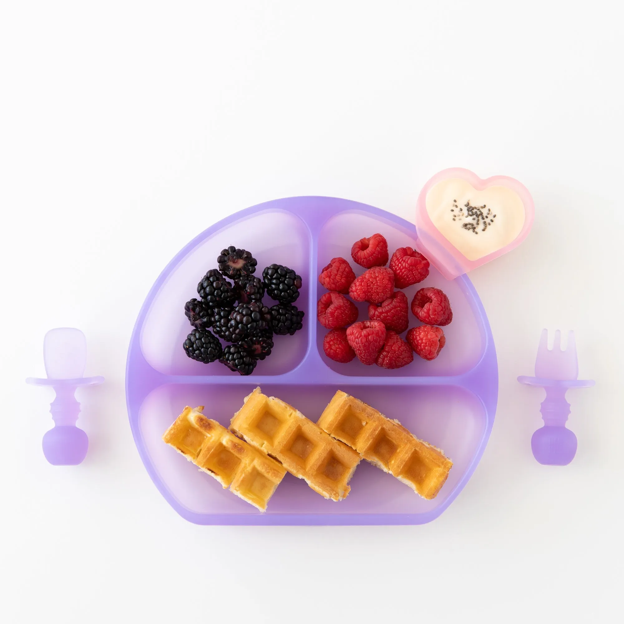 Silicone Grip Dish: Purple Jelly