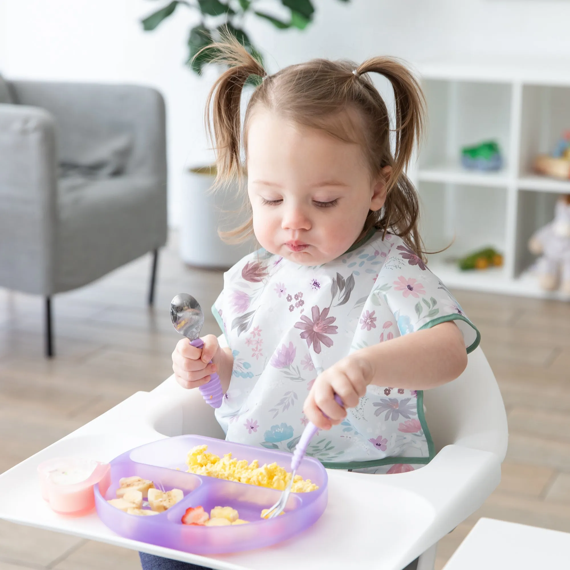 Silicone Grip Dish: Purple Jelly