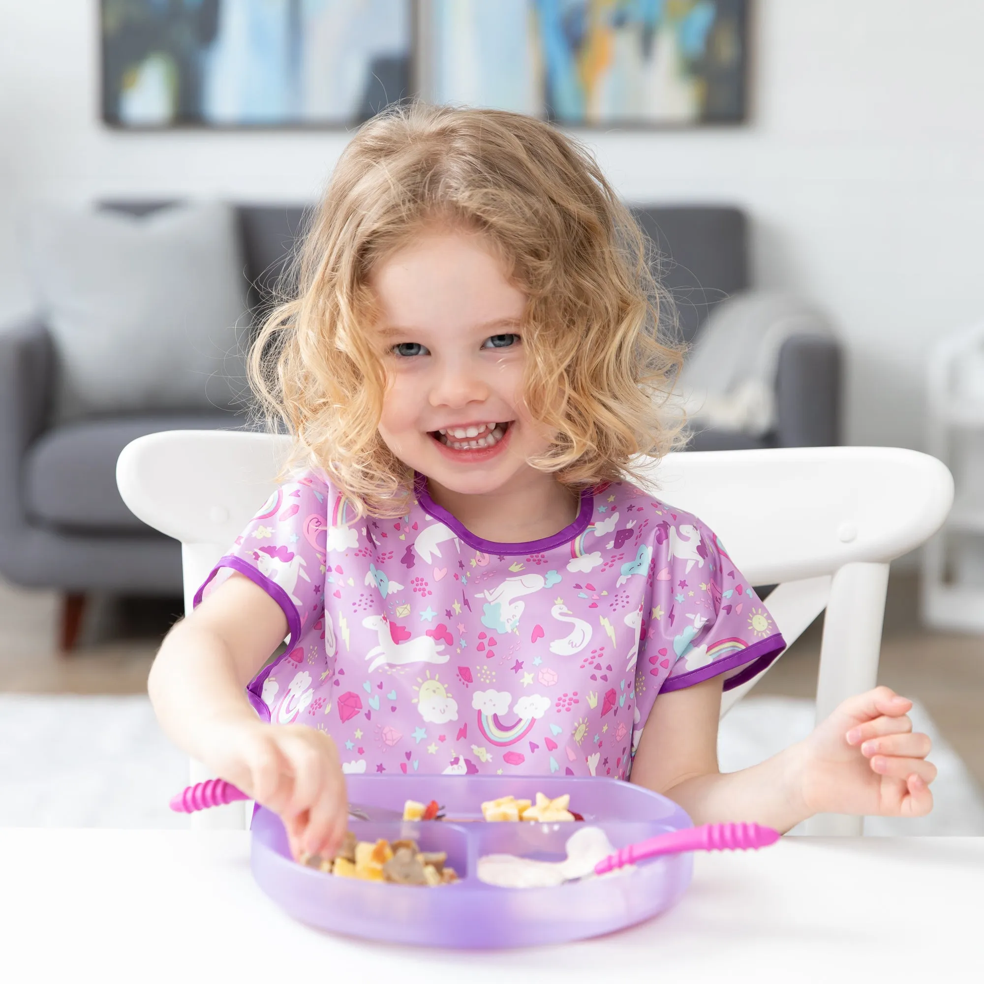 Silicone Grip Dish: Purple Jelly