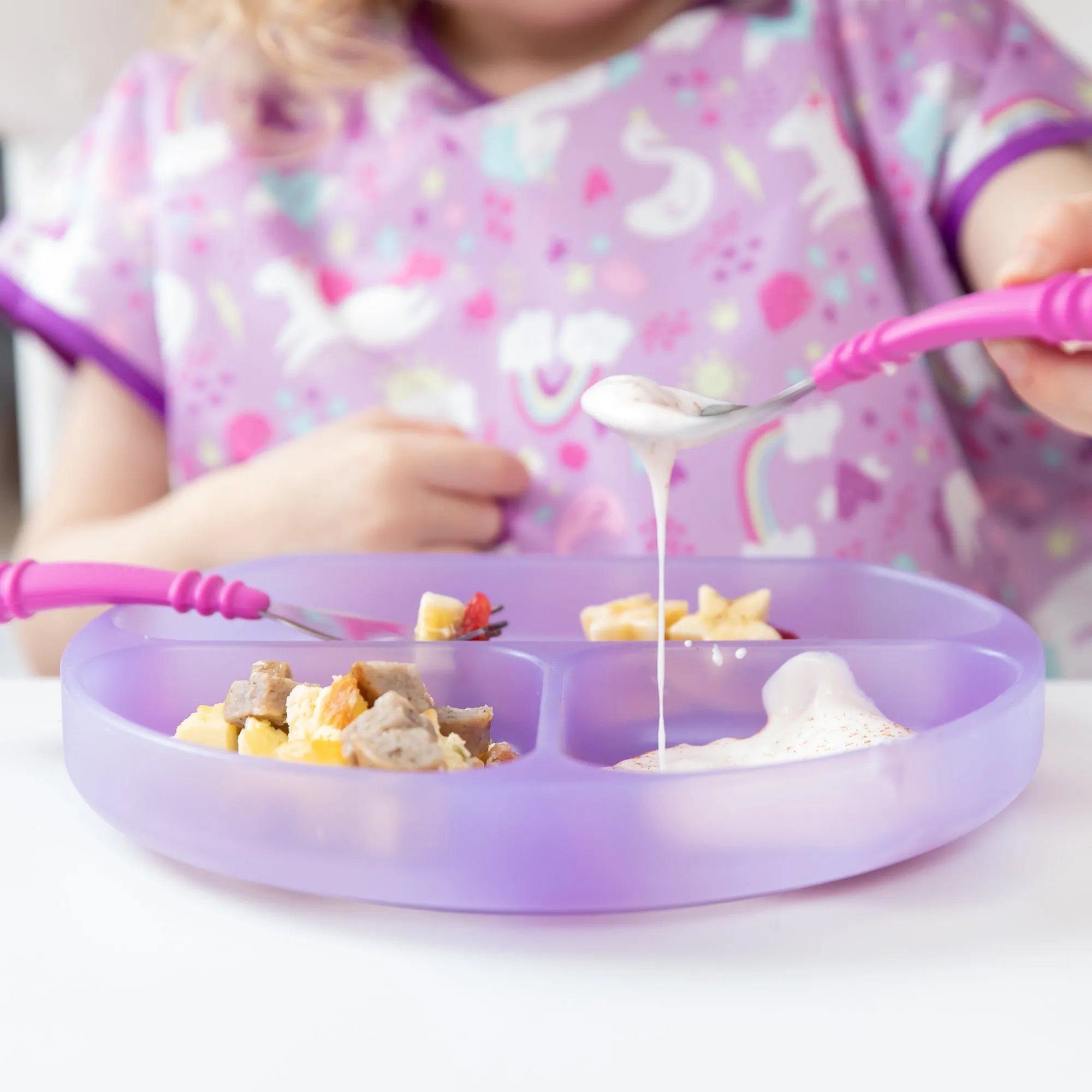 Silicone Grip Dish: Purple Jelly