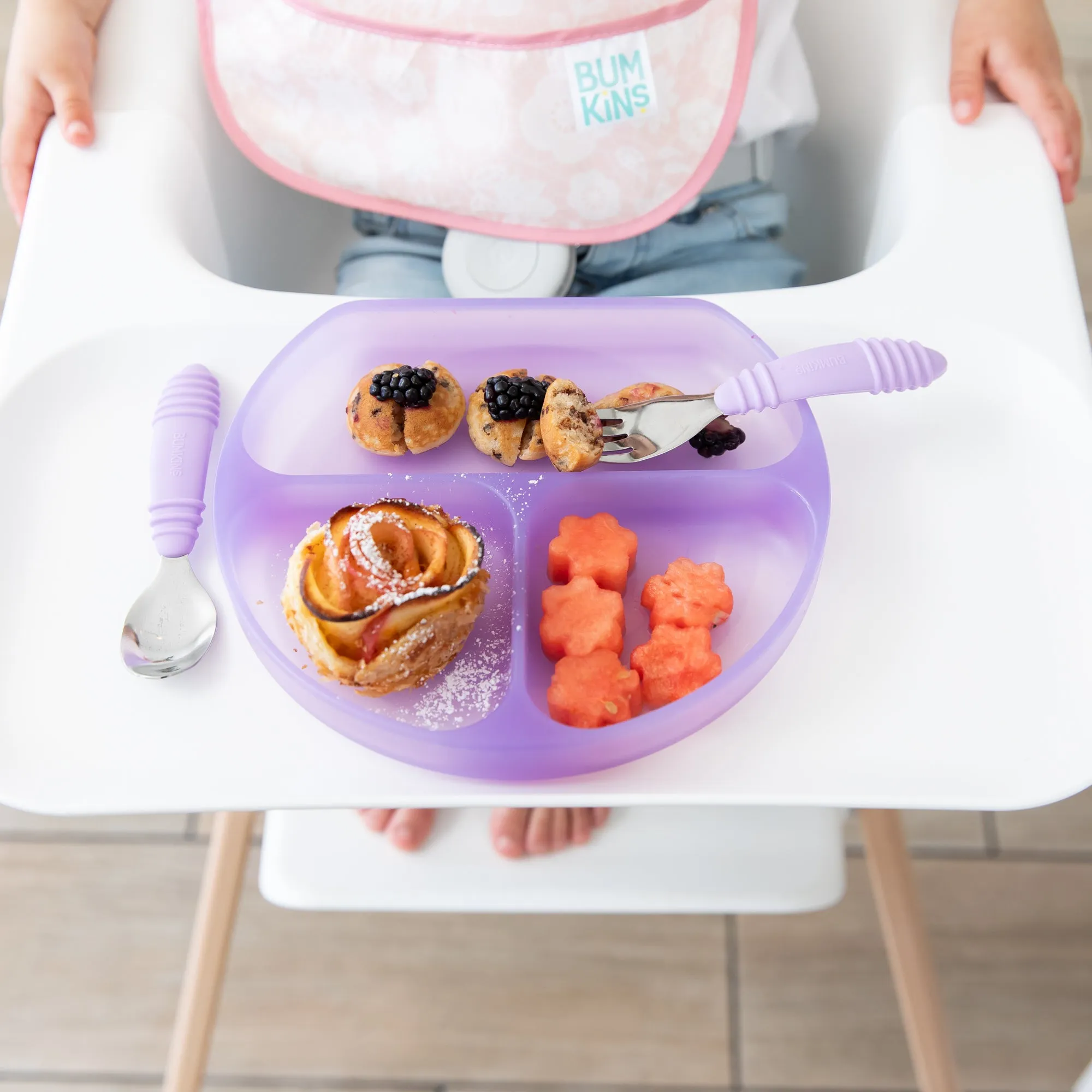 Silicone Grip Dish: Purple Jelly