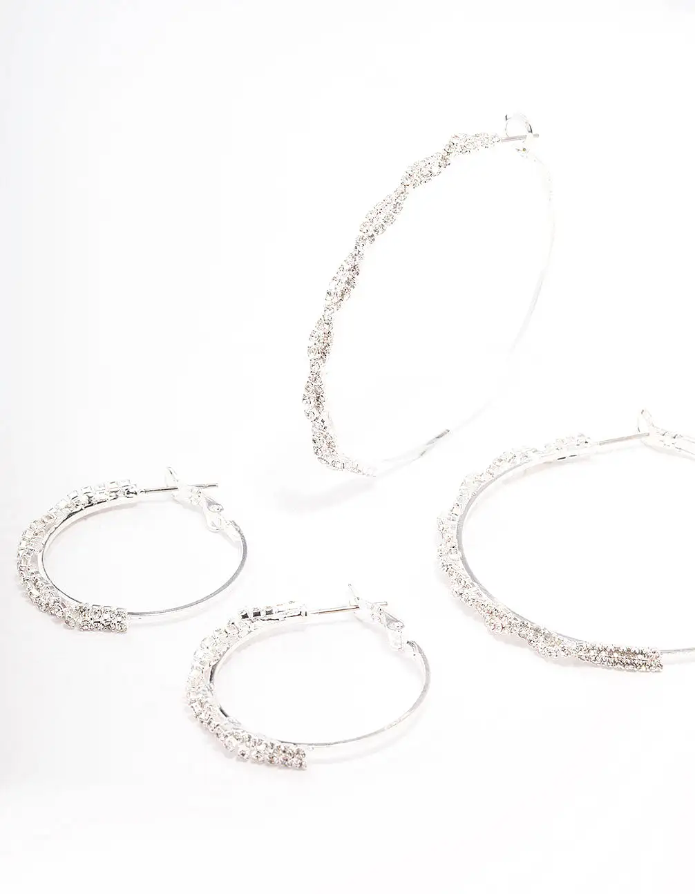 Silver Twisted Hoop Earring 3-Pack