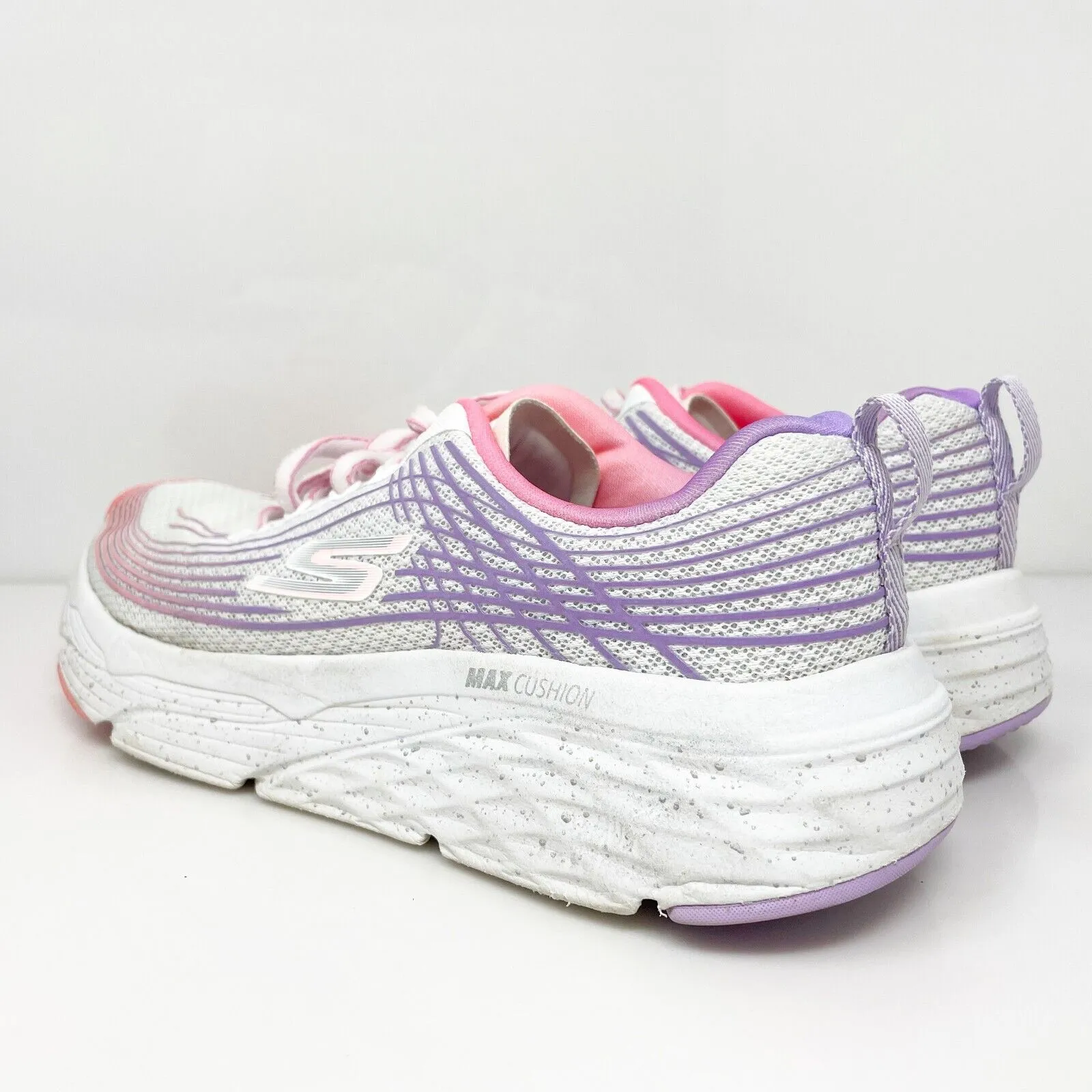 Skechers Womens Max Cushioning Elite 128563 White Running Shoes Sneakers Size 8