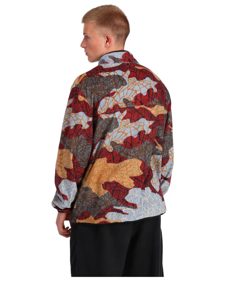 Spyder Unisex Snap Lounge Pullover Red Multi 2023 | Hoodies/Pullovers Mens | Snow Skiers Warehouse