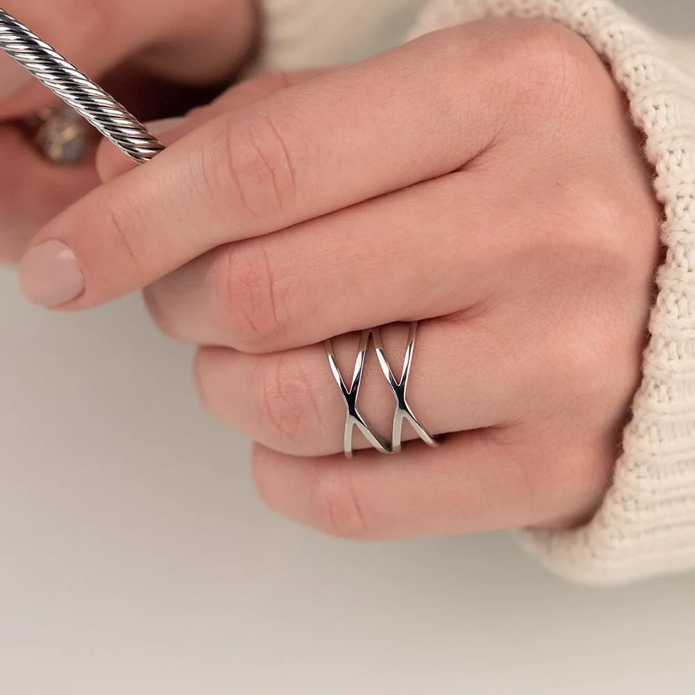 Stainless ST Double X Ring