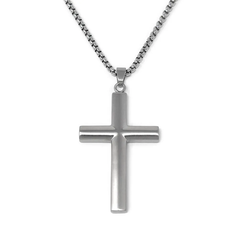 Stainless Steel Cross Pendant in Chain