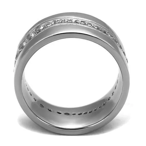 Stainless Steel Cubic Zirconia Band