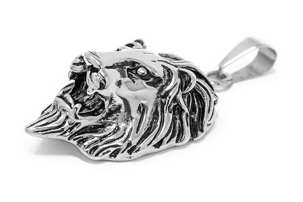 Stainless Steel Lion Head Pendant