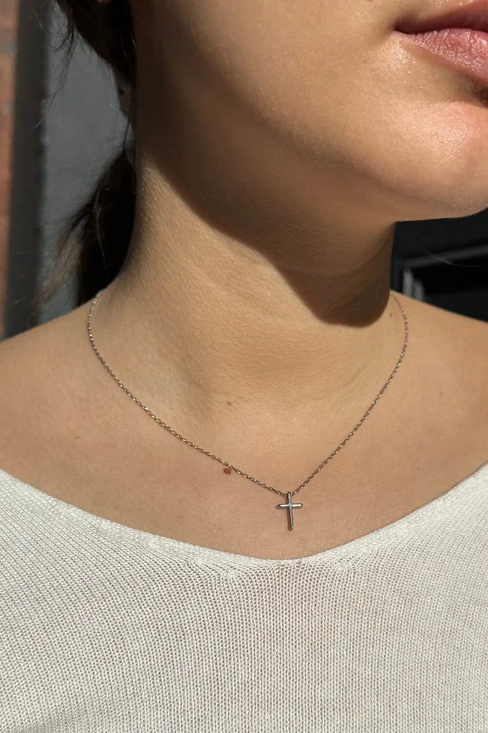 Stainless Steel Mini Cross Necklace