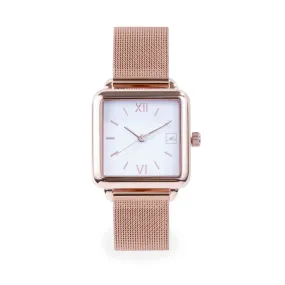 Stainless steel square watch