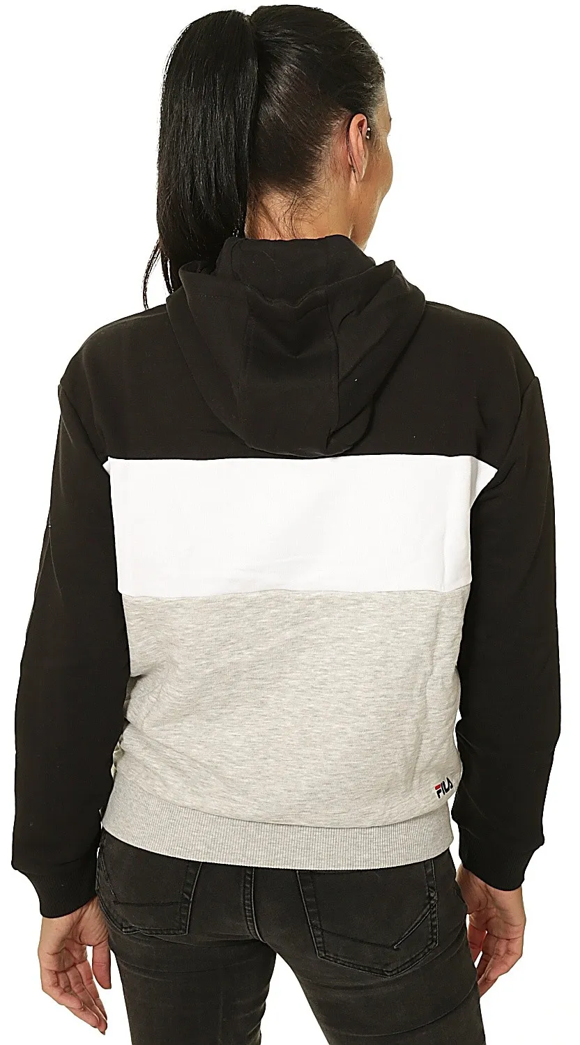 sweatshirt Fila Lori - Black/Light Gray Melange/Bright White - women´s