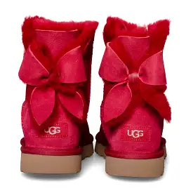 UGG Classic Heritage Bow Red Wine Boots - Women's