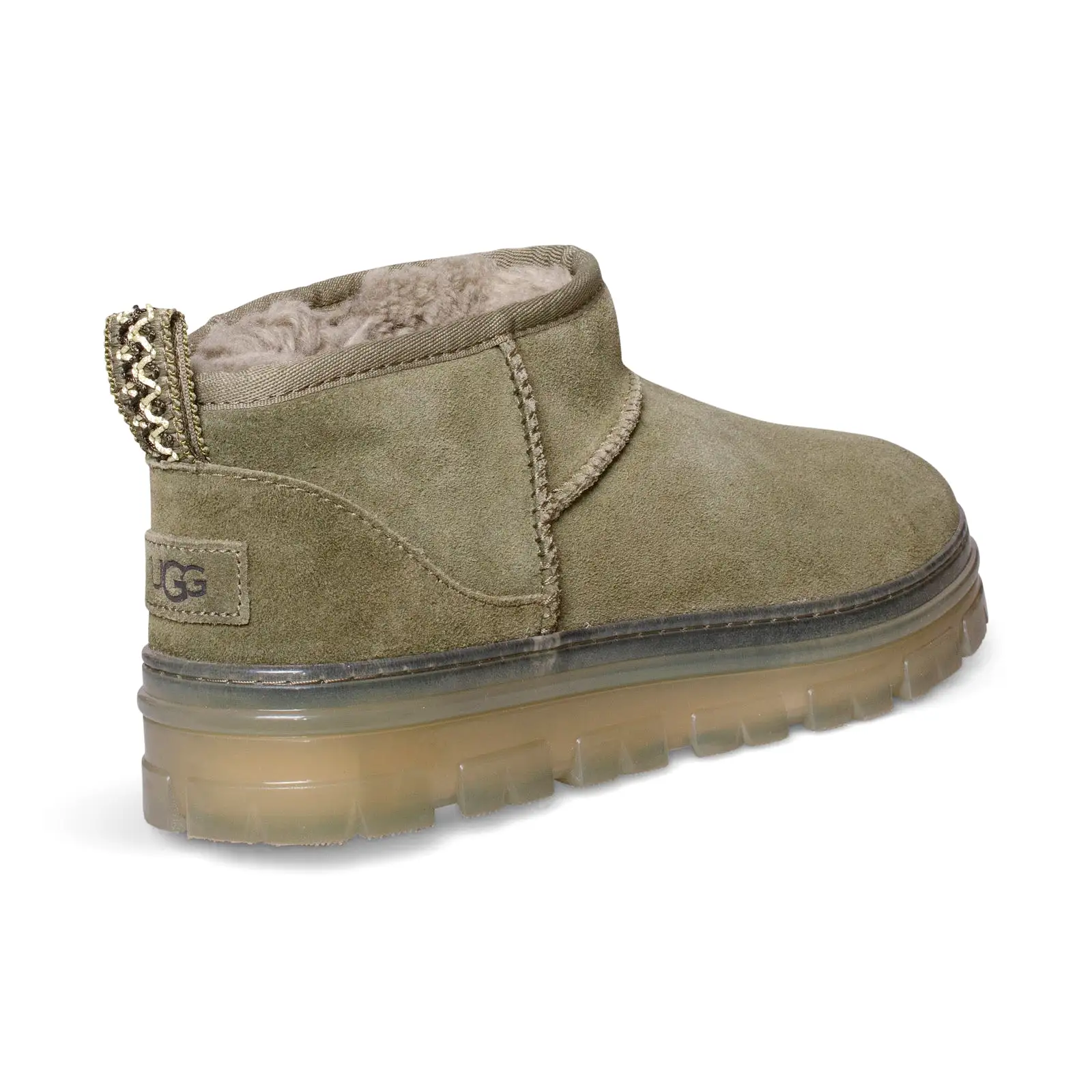 UGG Classic Ultra Mini Clear Burnt Olive Boots - Women's