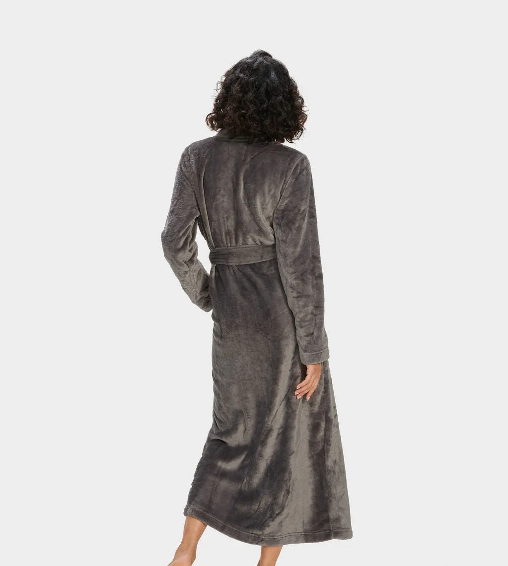 UGG MARLOW Double-Face Fleece Robe in Charcoal 