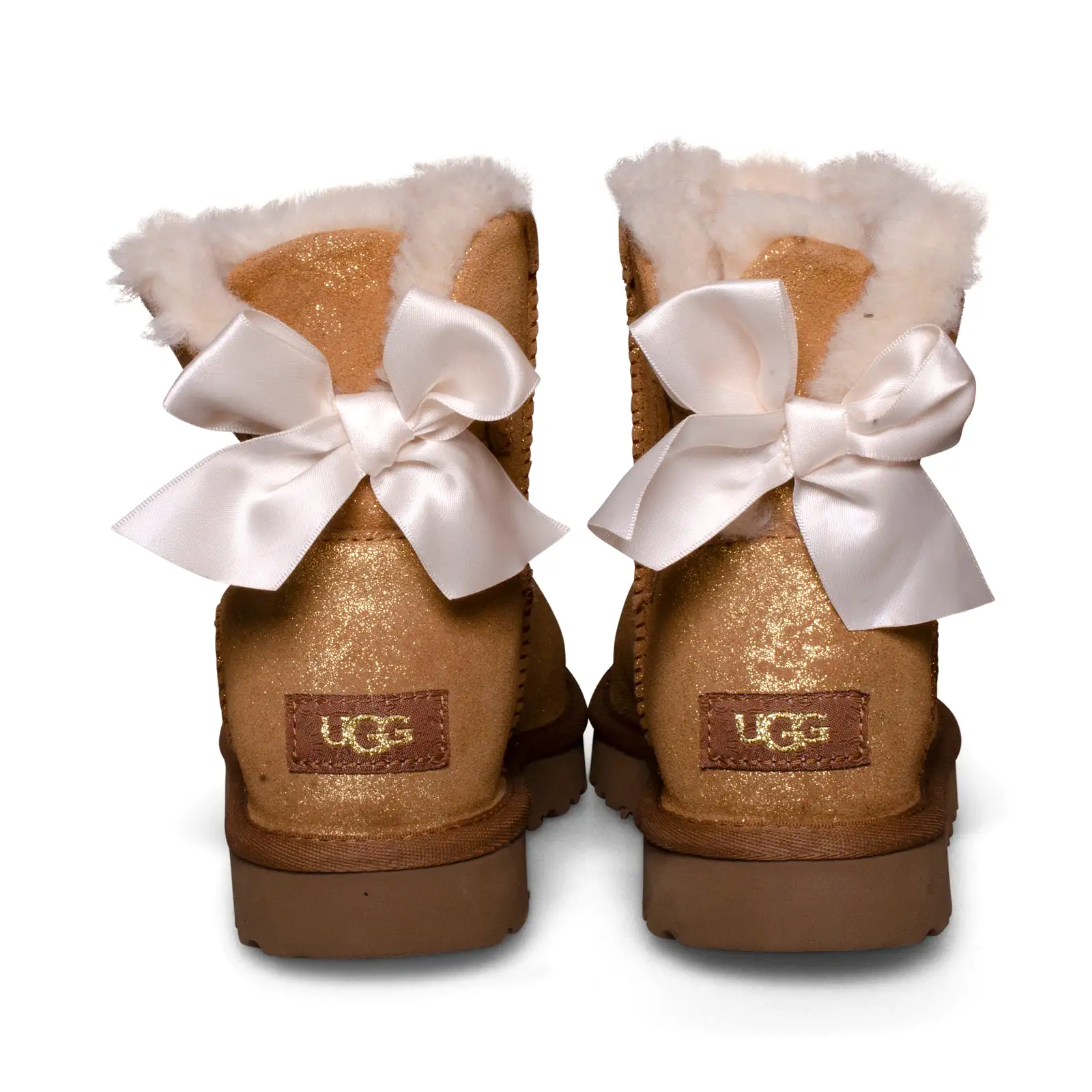 UGG Mini Bailey Bow Glimmer Chestnut Boots - Women's