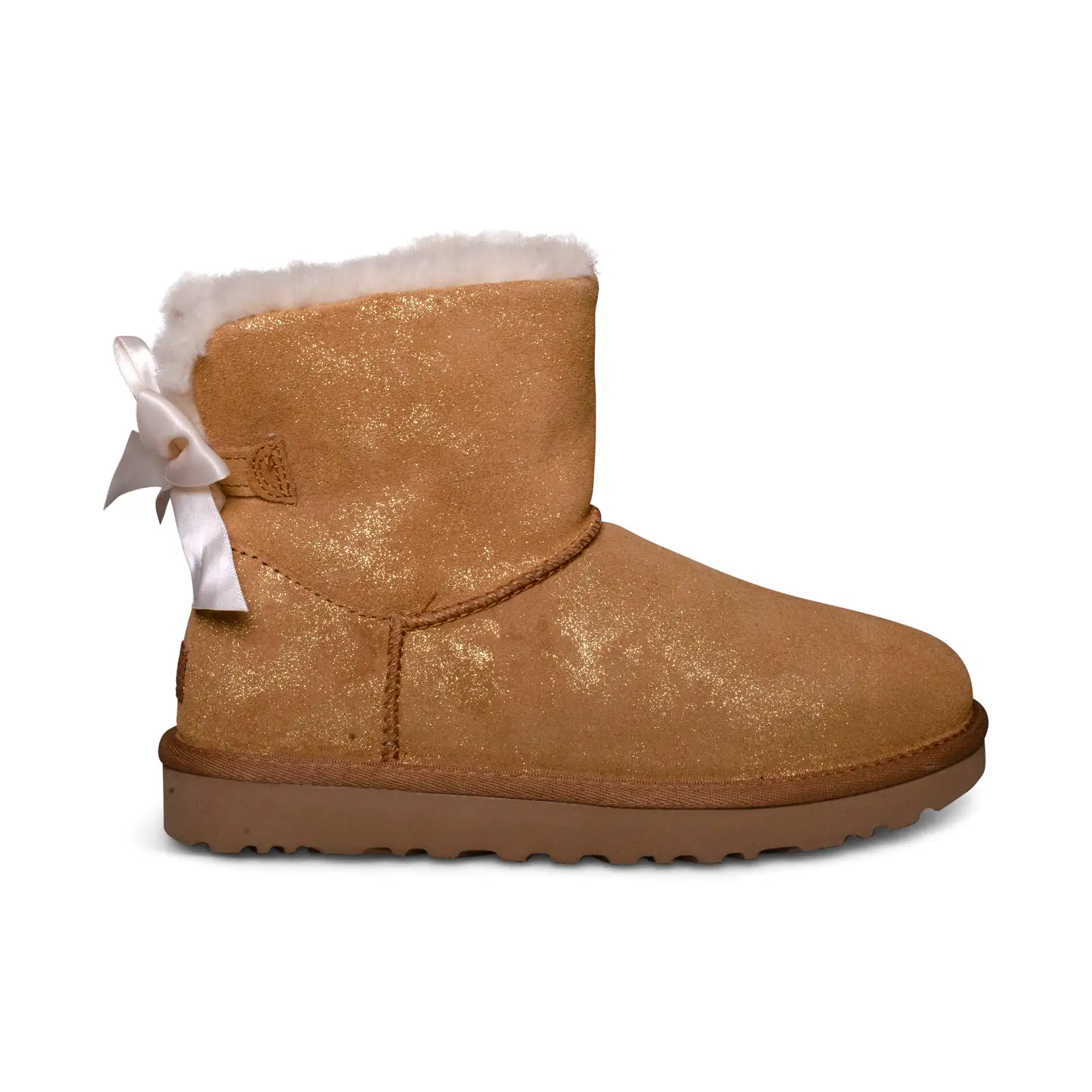 UGG Mini Bailey Bow Glimmer Chestnut Boots - Women's