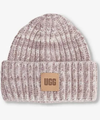 Ugg Womens Ashen Rose Multi Space Dye chunky knitted beanie