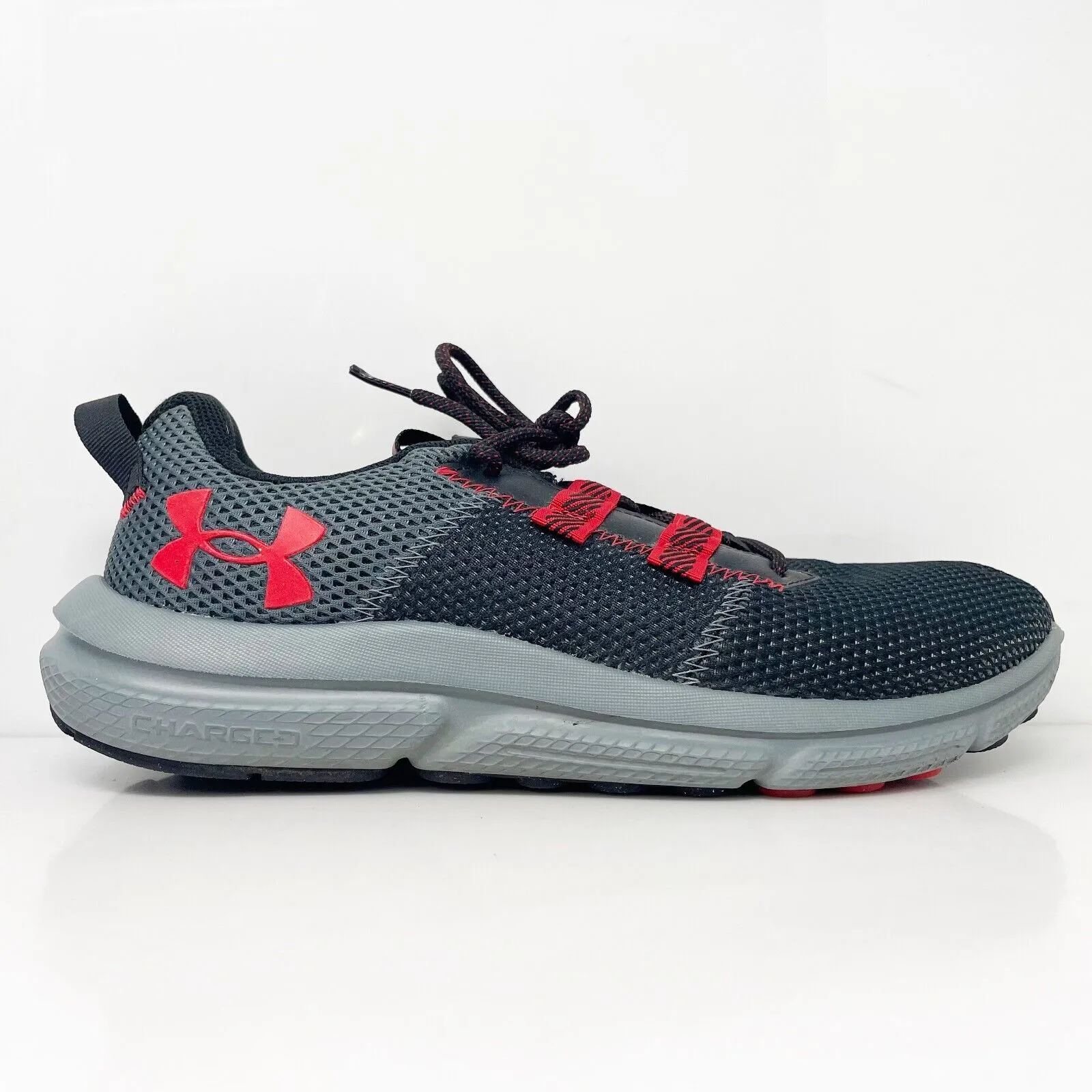 Under Armour Mens Charged Assert 5050 3026448 Black Running Shoes Sneakers 10.5