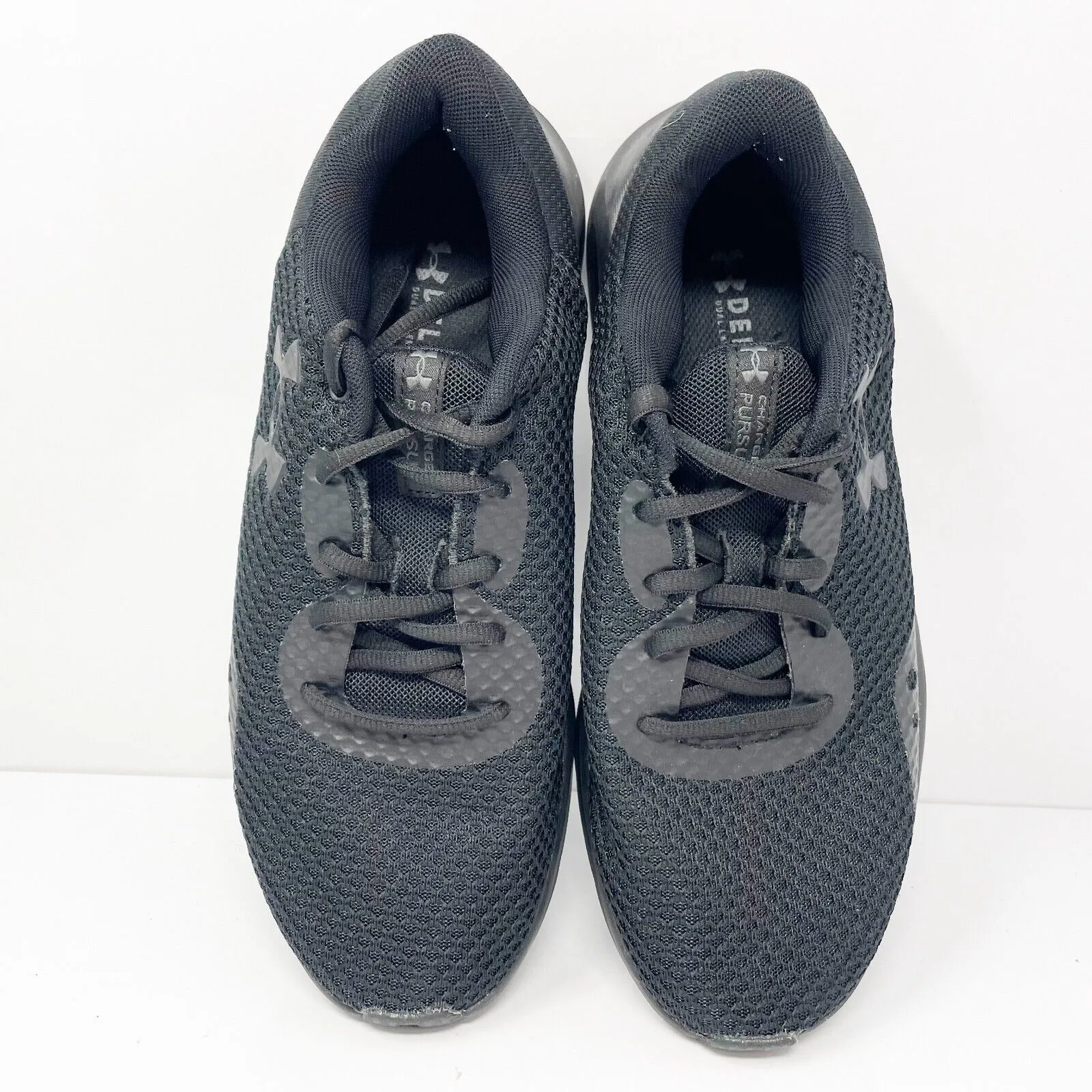 Under Armour Mens Charged Pursuit 3 3024878 Black Running Shoes Sneakers Size 8