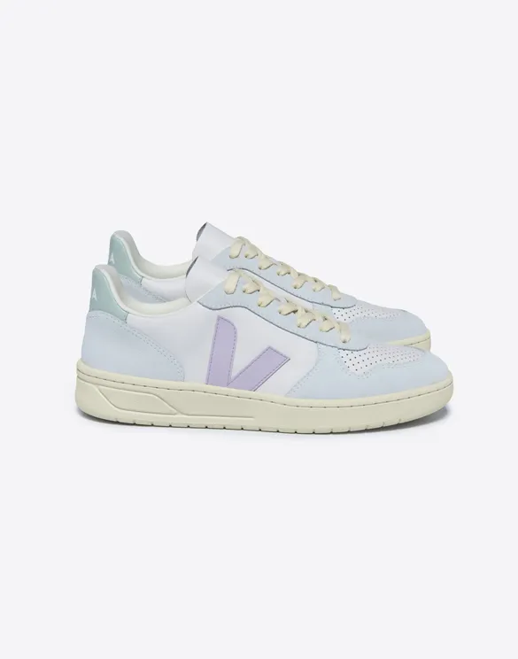 V-10 Leather Gravel Parme Menthol | Veja Sneakers