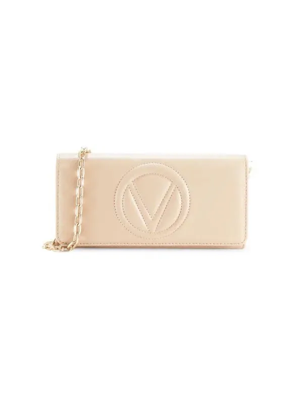 VALENTINO AJAH DOLLARO LEATHER WALLET ON A CHAIN