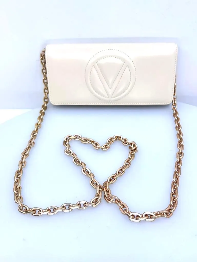 VALENTINO AJAH DOLLARO LEATHER WALLET ON A CHAIN