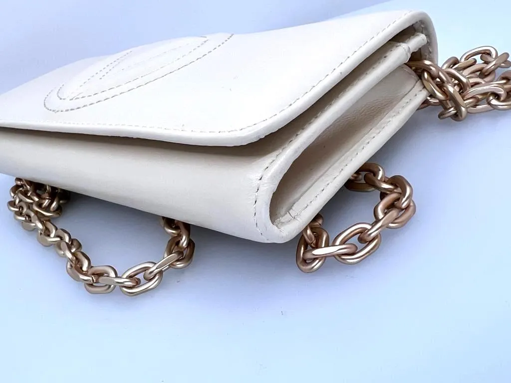 VALENTINO AJAH DOLLARO LEATHER WALLET ON A CHAIN