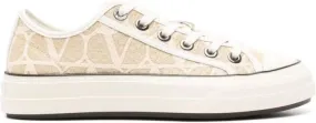 Valentino Garavani Toile Iconographe raffia sneakers Neutrals