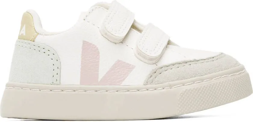 VEJA Baby White & Multicolor V-12 Sneakers