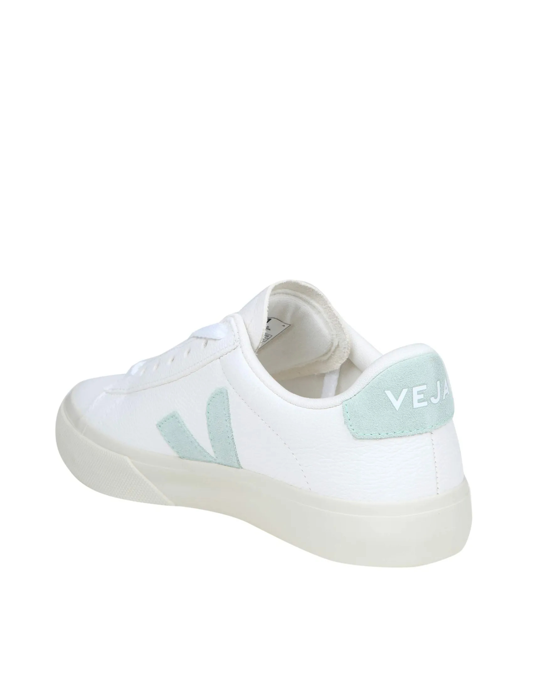 VEJA CAMPO CHROMEFREE IN WHITE/GREEN LEATHER