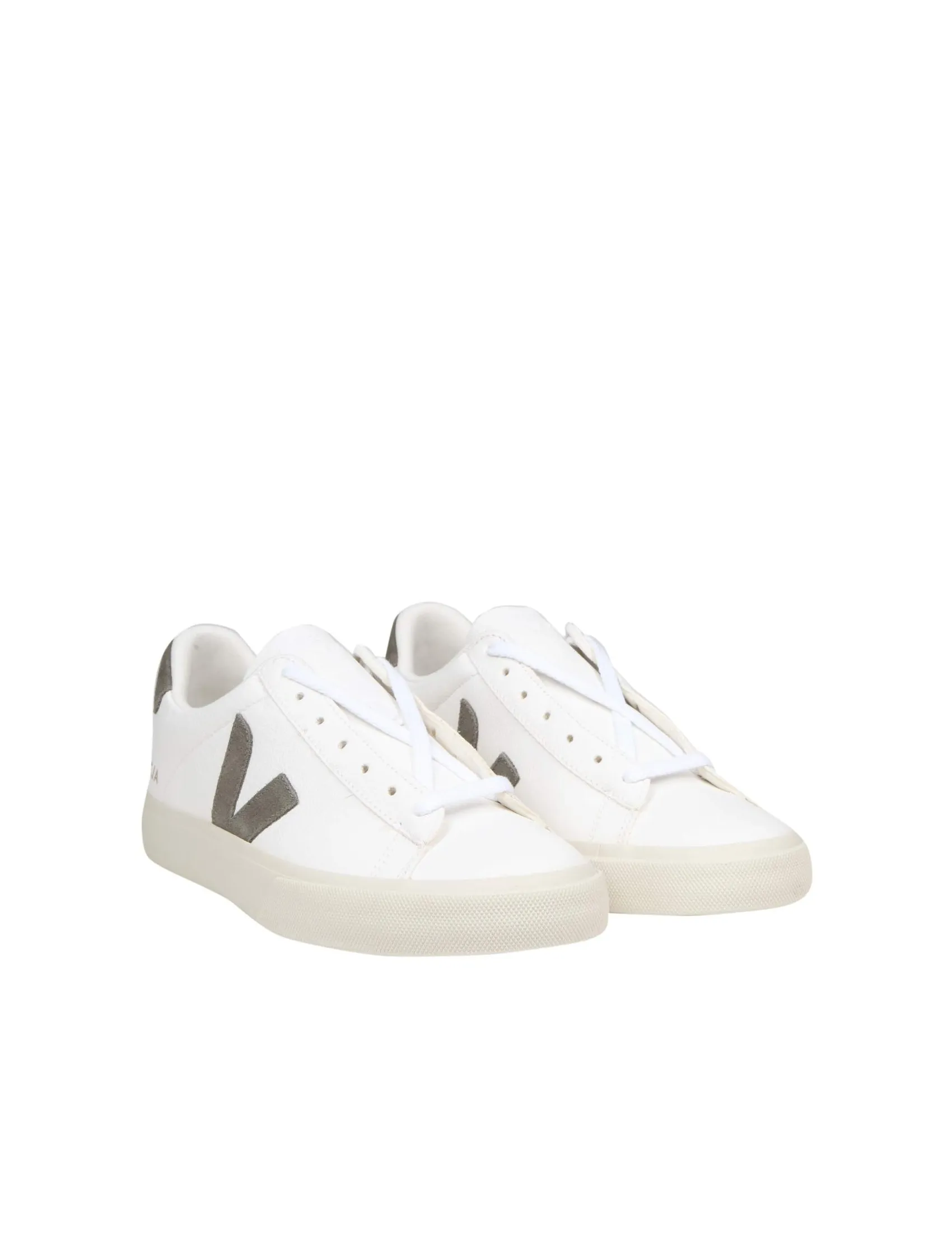 VEJA SNEAKERS IN WHITE AND GREEN LEATHER