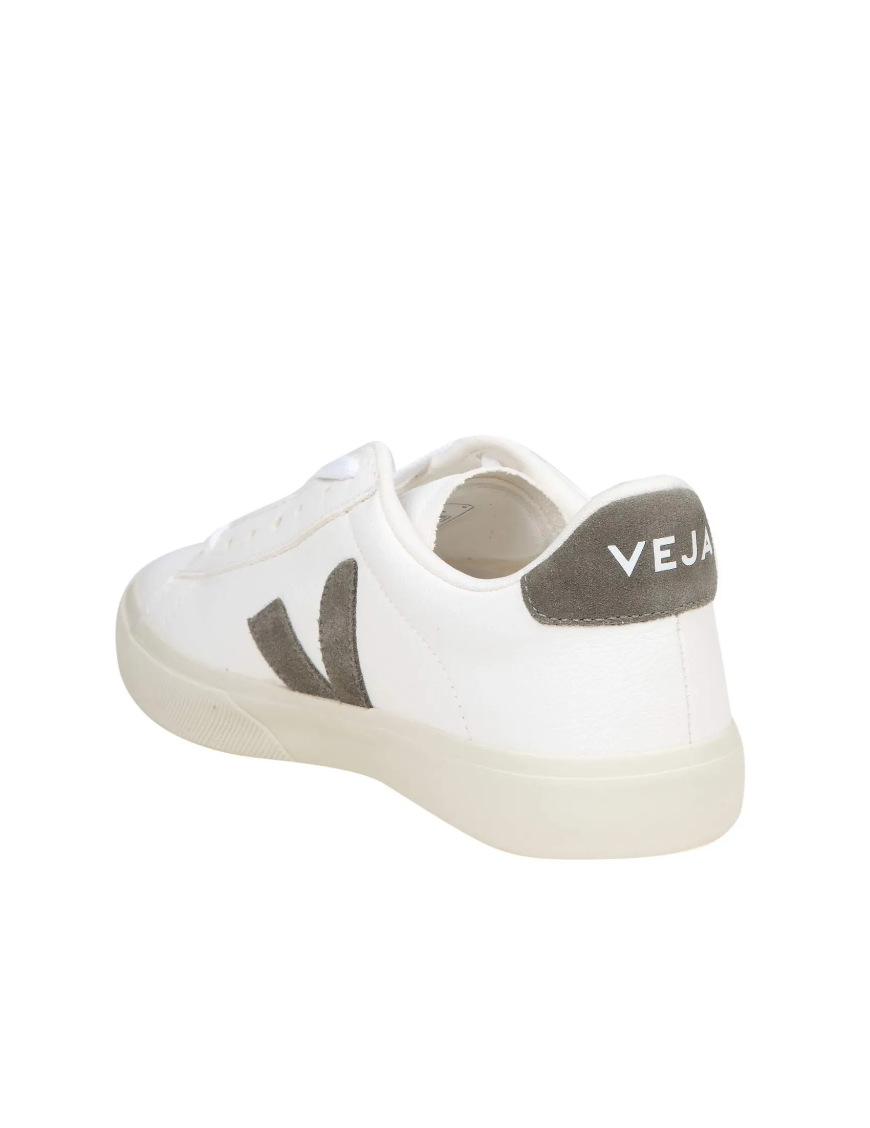 VEJA SNEAKERS IN WHITE AND GREEN LEATHER