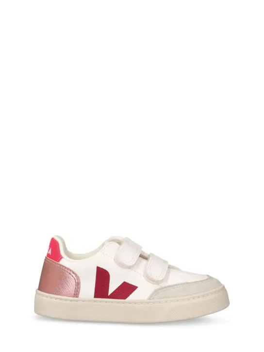 Veja   V-12 chrome-free leather strap sneakers 