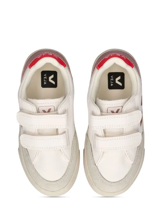 Veja   V-12 chrome-free leather strap sneakers 