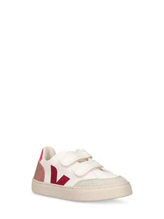 Veja   V-12 chrome-free leather strap sneakers 