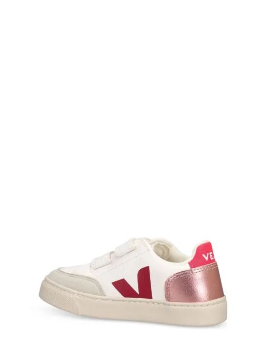 Veja   V-12 chrome-free leather strap sneakers 