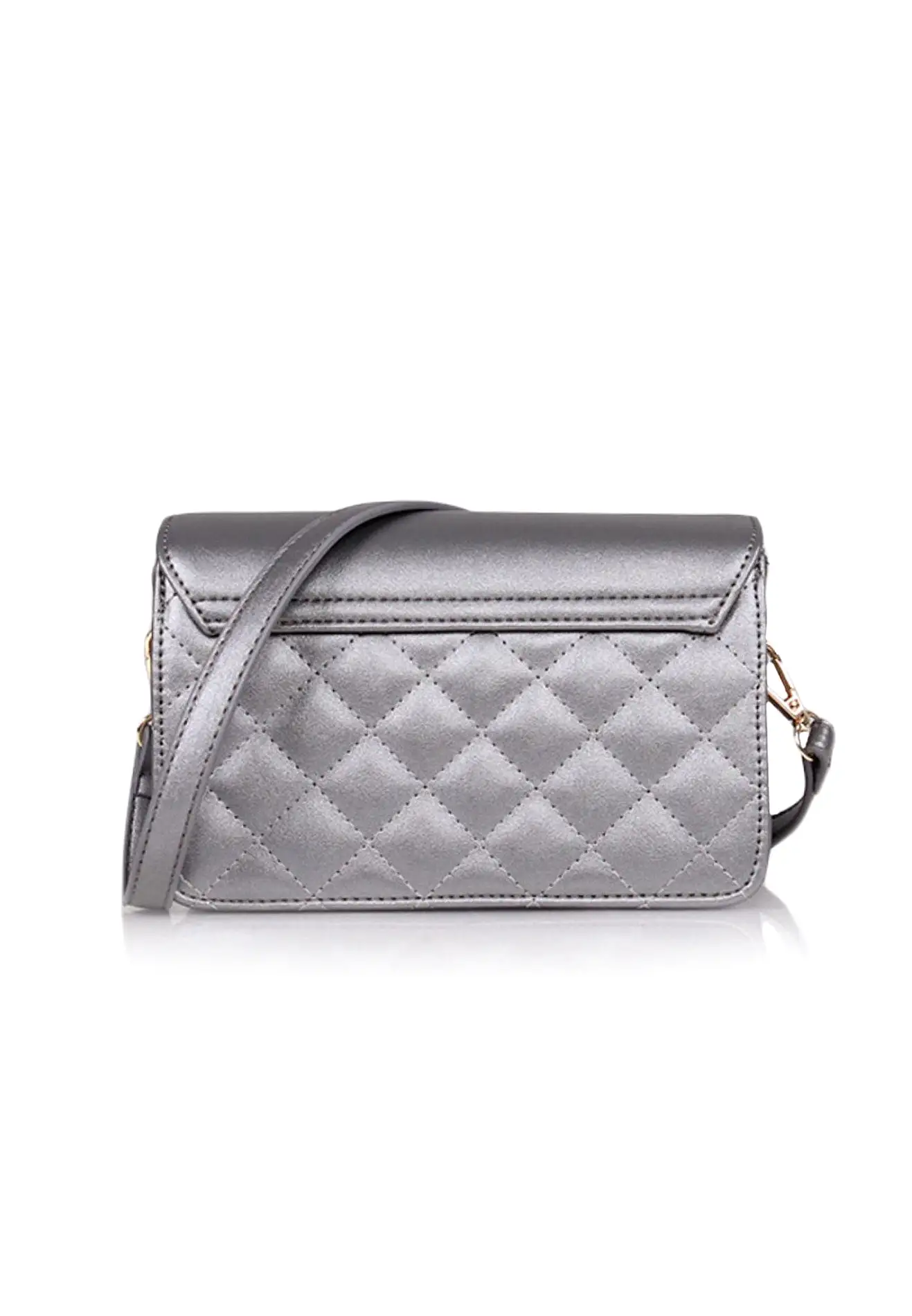 VOIR Boxy Clasp Quilted Crossbody Bag