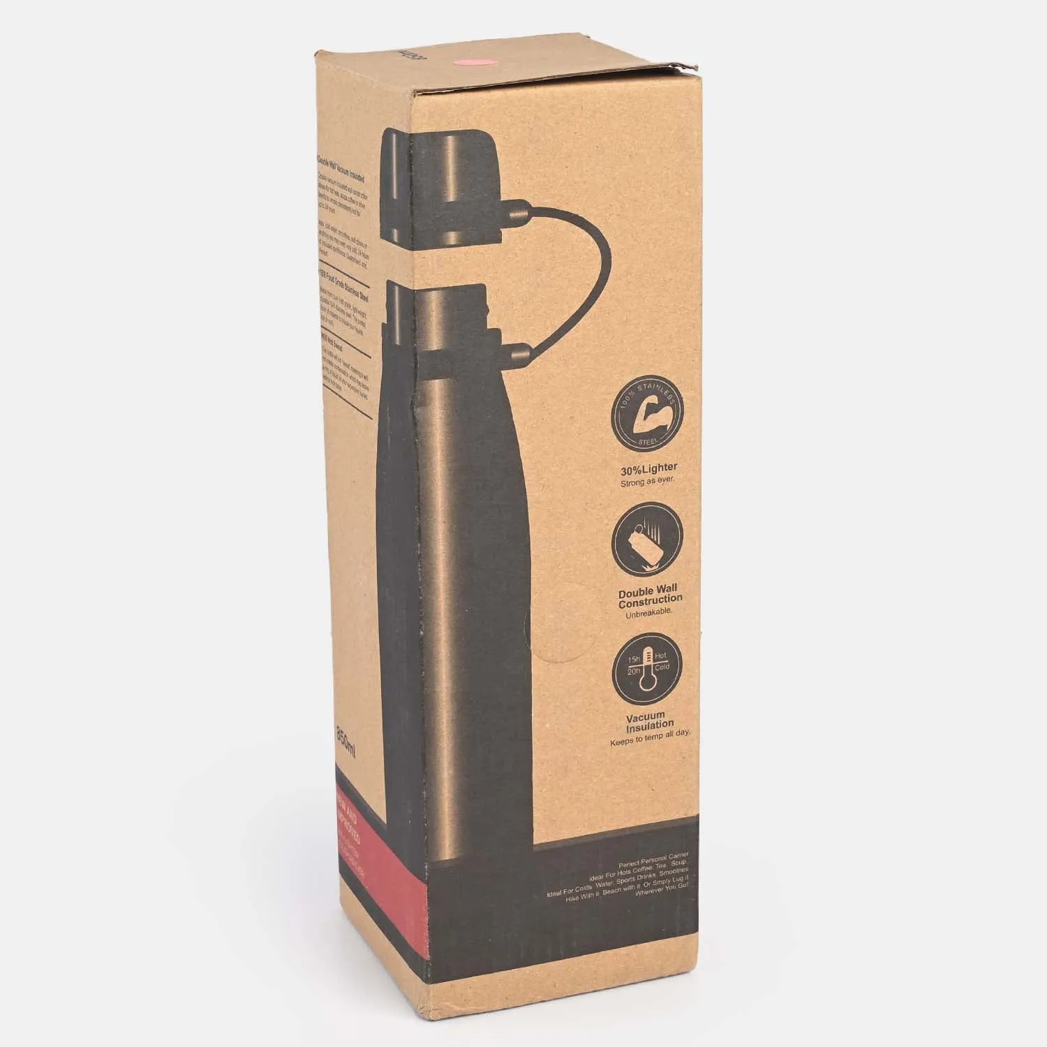 WATER BOTTLE STAINLESS STEEL | 850ML