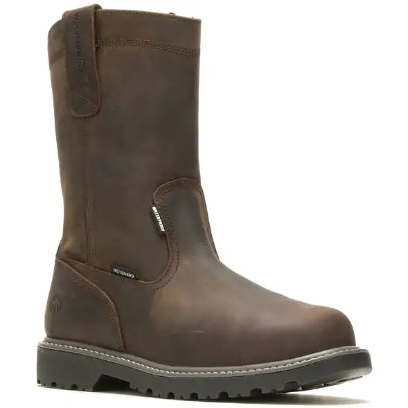 Wolverine Men's Floorhand Steel Toe WP Wellington Work Boot -Brown- W231025