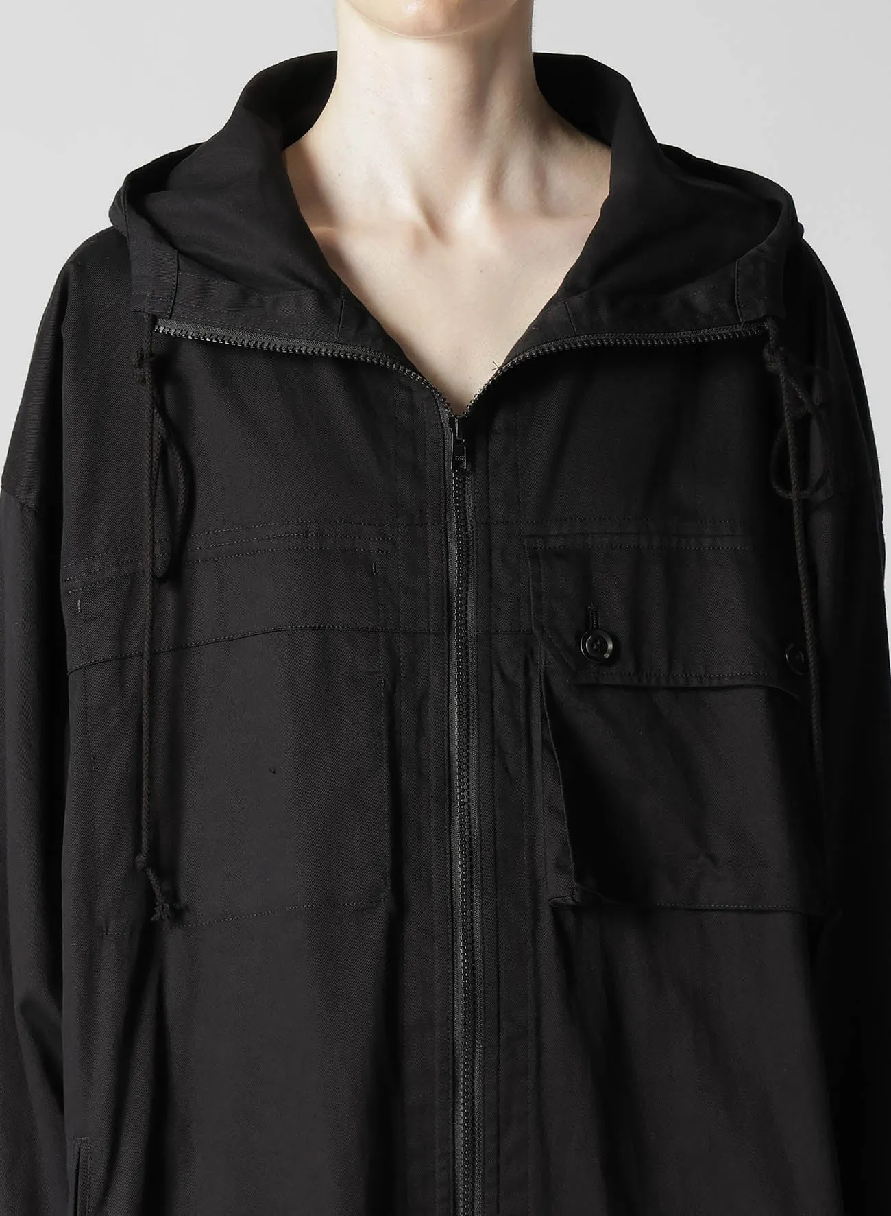 [Y's BORN PRODUCT] COTTON TWILL HOODED COAT