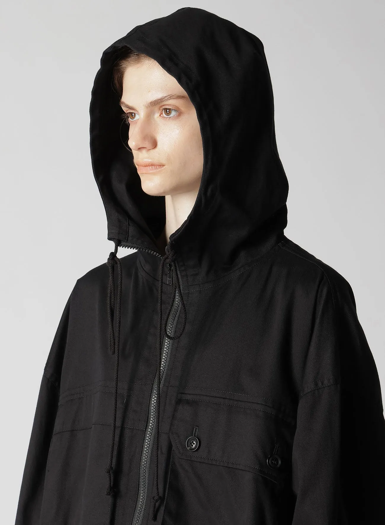 [Y's BORN PRODUCT] COTTON TWILL HOODED COAT