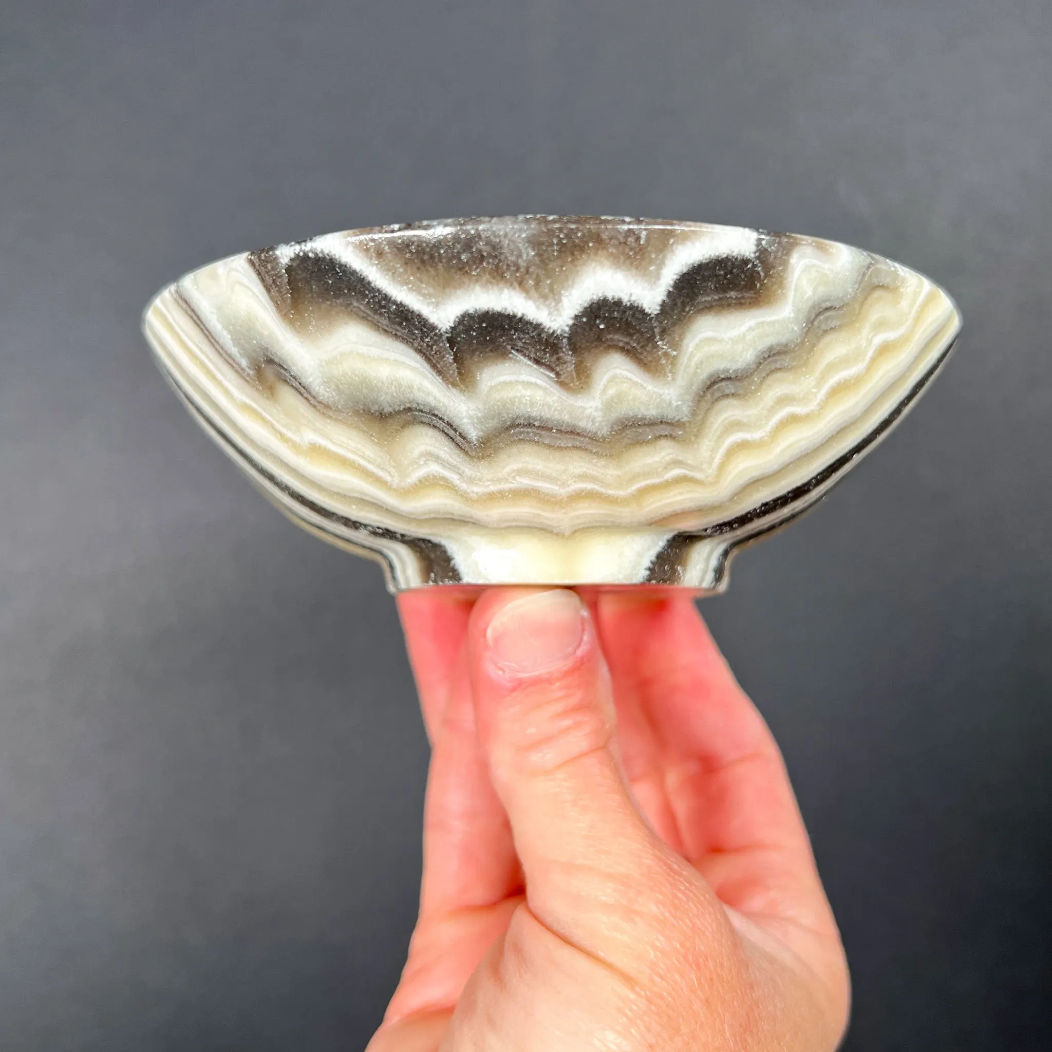 Zebra and Golden Calcite Dish